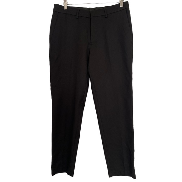 HAGGAR SLIM STRAIGHT ALL DAY COMFORT BLACK DRESS PANTS 34x30 - Picture 1 of 5